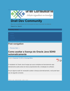 Como aceitar a licença do Oracle Java SDK8 automaticamente