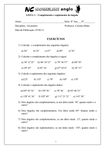 LISTA 1 – Operações com ângulos