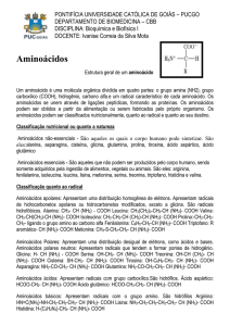 Aminoácido - SOL - Professor | PUC Goiás