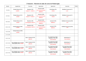 Tabela de Horários