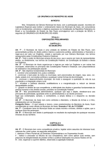 lei orgânica do município de assis