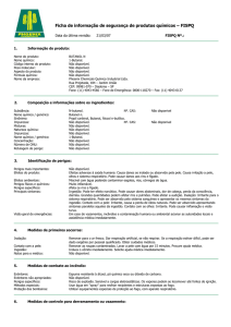 Ficha de informação de segurança de produtos químicos – FISPQ
