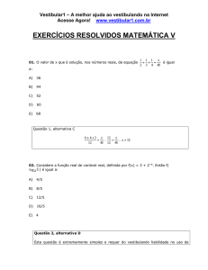 Exercícios Resolvidos de Matemática V