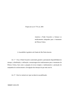 Projeto de Lei nº - Assembleia Legislativa do Estado de São Paulo