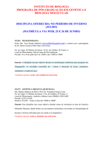 2º semestre - Instituto de Biologia