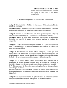 PROJETO DE LEI nº , de 2003 - Assembleia Legislativa do Estado