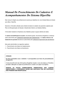 Manual Cadastros HiperDia