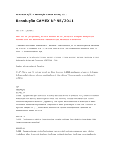 REPUBLICAÇÃO - Resolução CAMEX Nº 95/2011