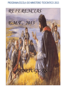 REFERENCIAS E.M.T . 2013 PORTUGUES M.A.T.. Referencias da