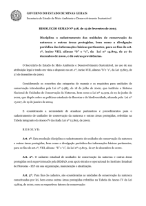 Resolução SEMAD Nº 318/2005