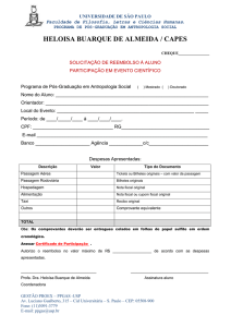 Formulário de solicitação de reembolso