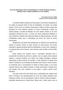 As novas abordagens teórico-metodológicas no estudo do Brasil