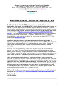 Recomendações de Consenso na Hepatite B - NIH