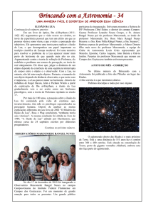 BRINCANDO COM A ASTRONOMIA