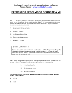 Exercícios Resolvidos de Geografia VII