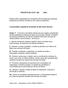 projeto de lei - transporte para pessoas com câncer de mama