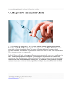 CAAPE promove vacinação em Olinda : Socialland : http://www