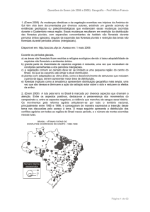 Questões do Enem (2006 a 2009)- Geografia