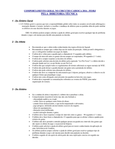 Alertas de comportamento no Circuito Carioca 2016