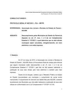 1 - Centro de Apoio Operacional das Promotorias de Justiça de