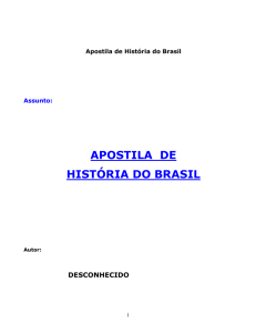 Apostila de História do Brasil