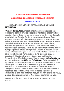 A NOVENA DE CONFIANÇA E GRATIDÃO AO CORAÇÃO