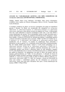 UFV / XVI SIC / FEVEREIRO-2007 / Biologia Geral / 468