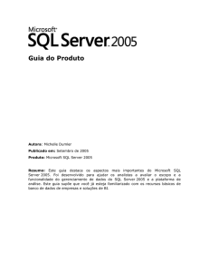 Guia do Produto - SQL Server 2005