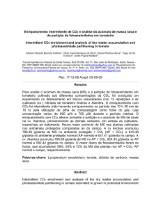 Enriquecimento intermitente de CO2 e análise do acúmulo de