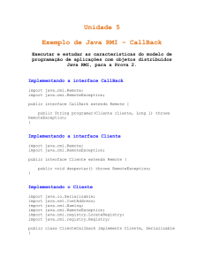 Implementando a interface CallBack