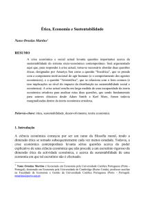 Ética, Economia e Sustentabilidade