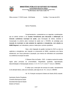 Of. Circular nº 17/2015 - Centro de Apoio Operacional das