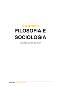 ulti resumos FILOSOFIA E SOCIOLOGIA ultiresumos.com.br