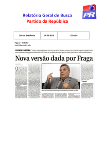 Clipping Geral - Partido da República