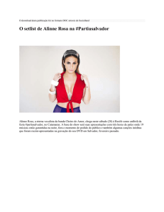 O setlist de Alinne Rosa na #Partiusalvador : Socialland : http://www