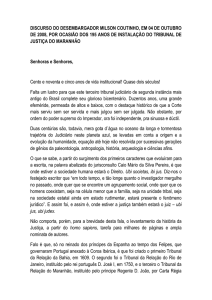 Discurso do Desembargador Milson Coutinho ( 05/11/2008 )
