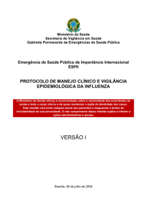 protocolo de manejo clínico e vigilância epidemiológica da influenza