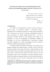 UM ESTUDO DO TERMO LETRA NOS DOIS PRIMEIROS TEXTOS