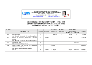 FAEx 2008 - Projetos de Extensão - cchla