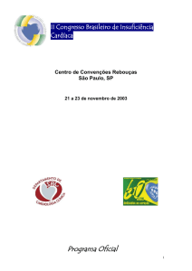 Dia 21/11/2003 - 71° Congresso Brasileiro de Cardiologia