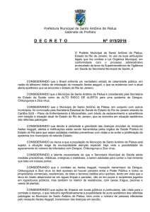 decreto nº - Prefeitura Municipal de Santo Antônio de Pádua