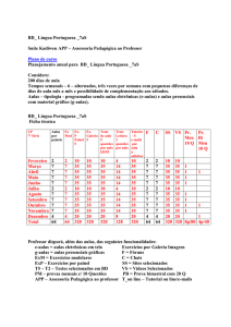 Aulas sugeridas no mês