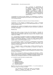 resolução semac n - Imasul - Governo do Estado de Mato Grosso do