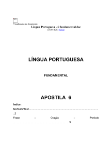 Língua Portuguesa - 6 fundamental - APOSTILAS L