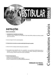 RESOLUÇÃO DE FÍSICA - CEFET - 2006.1 PROFESSOR Célio