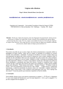 Lógicas não clássicas Tiago S. Rocha, Eduardo Bonet, Jean