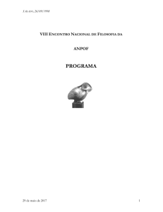 VIII Encontro Nacional de Filosofia