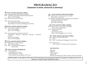 Programação da Apae de Varginha