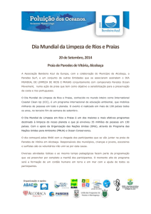 Dia Mundial da Limpeza de Rios e Praias 20 de Setembro, 2014