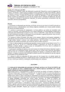 TRIBUNAL DE CONTAS DA UNIÃO Informativo de Licitações e C